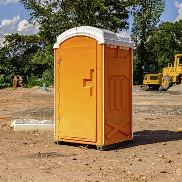 can i customize the exterior of the porta potties with my event logo or branding in Des Moines